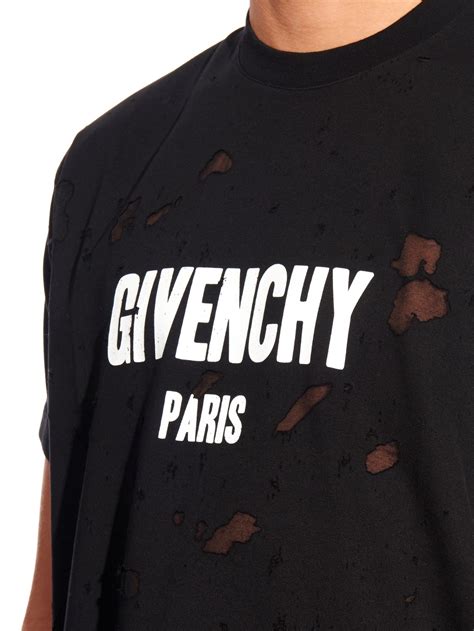 givenchy black columbian tee with rib|givenchy polo shirts.